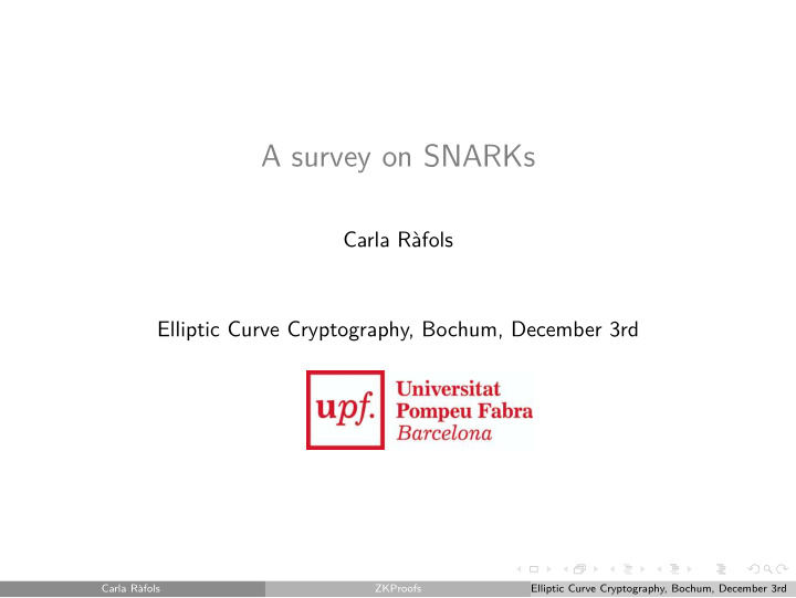 a survey on snarks