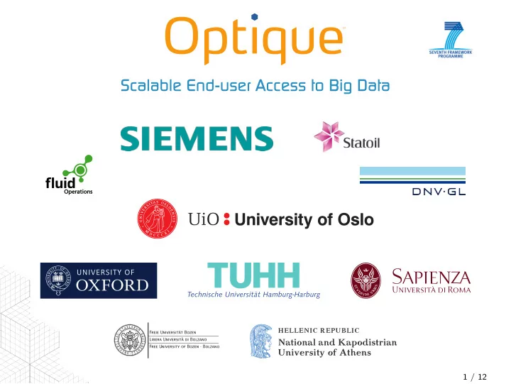 scalable end user access to big data