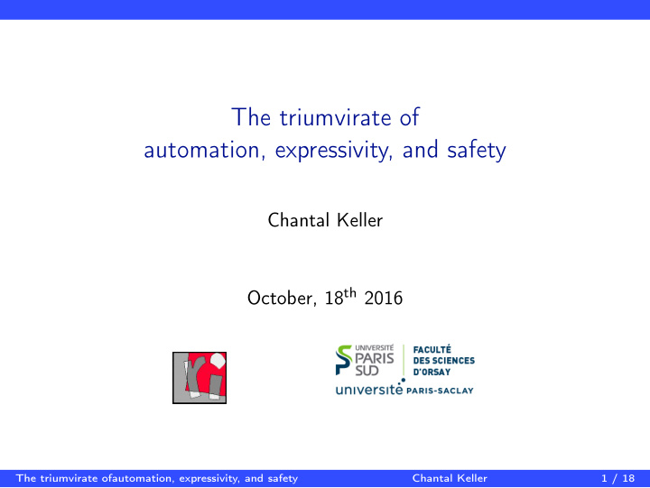 the triumvirate of automation expressivity and safety
