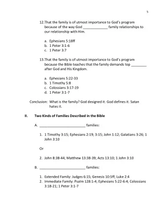 12.  That the family is of utmost importance to Gods program  because of the way God