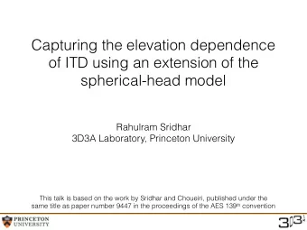 Capturing the elevation dependence  of ITD using an extension of the  spherical-head model