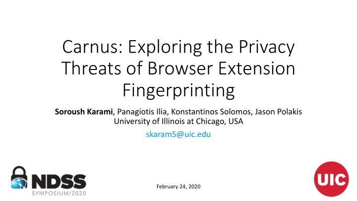 carnus exploring the privacy threats of browser extension