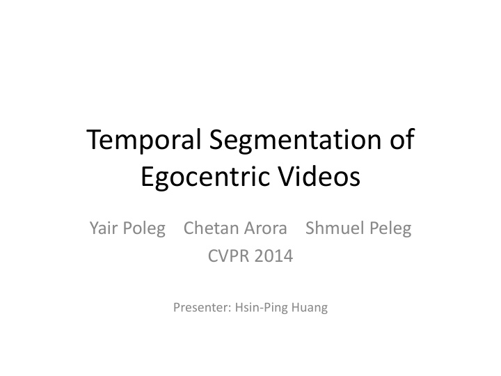 egocentric videos