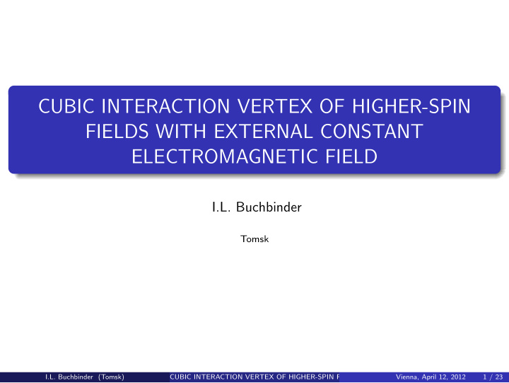 cubic interaction vertex of higher spin fields with