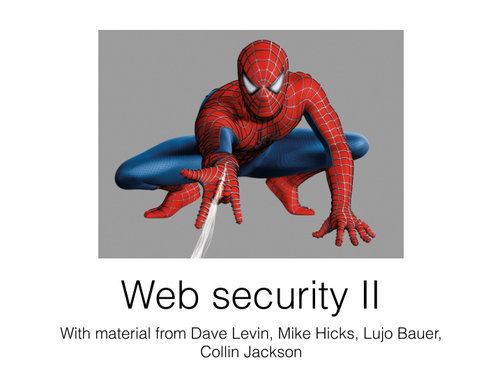 web security ii