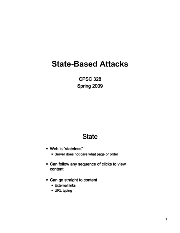 state based attacks