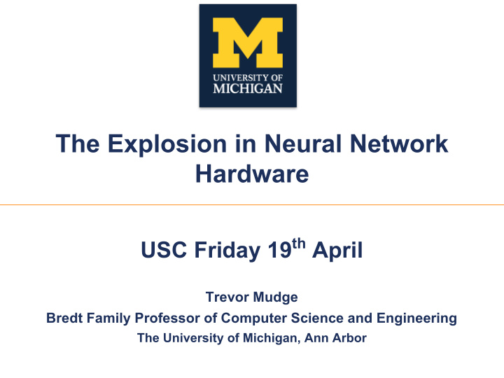 the explosion in neural network hardware