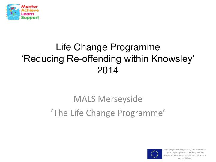 reducing re offending within knowsley