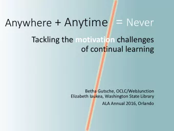 Scanners  Divers  Prefer a broad view  Master specific details  before general concepts