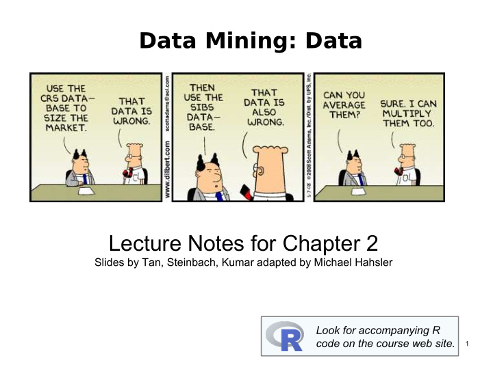 data mining data lecture notes for chapter 2