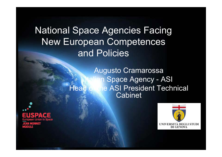 national space agencies facing new european competences