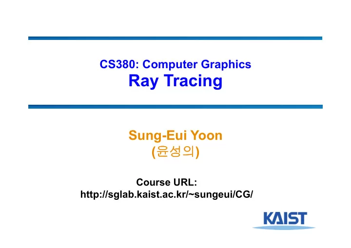 ray tracing