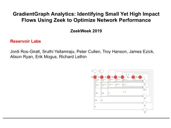 GradientGraph Analytics: Identifying Small Yet High Impact  Flows Using Zeek to Optimize Network