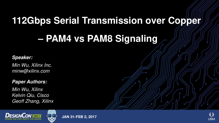 112gbps serial transmission over copper