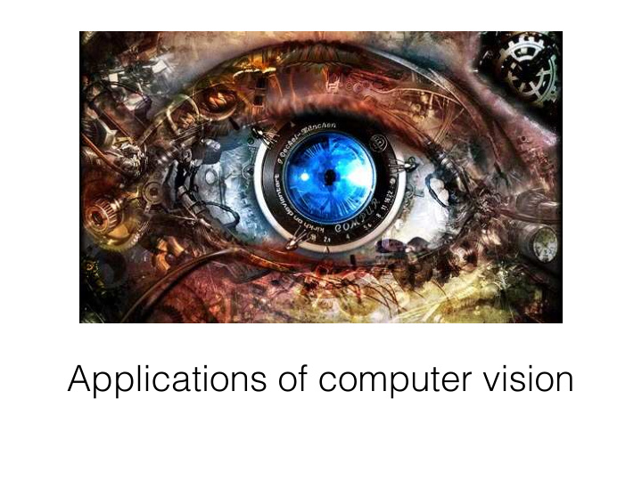 applications of computer vision 2009 object recognition