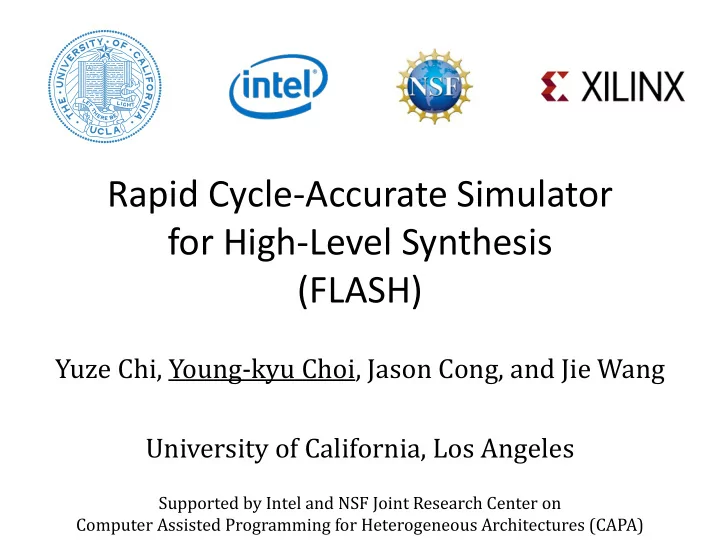 for high level synthesis