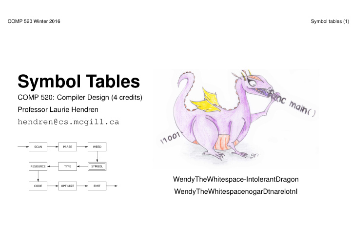 symbol tables