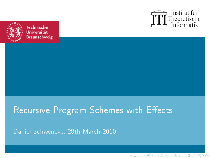 recursive program schemes with effects