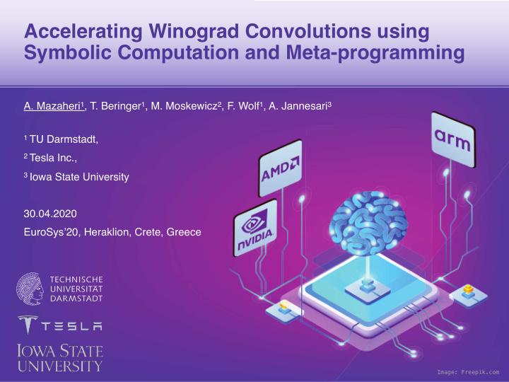 accelerating winograd convolutions using symbolic