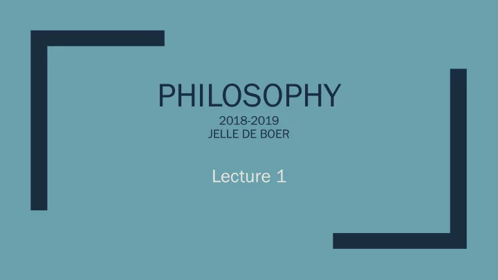 philosophy