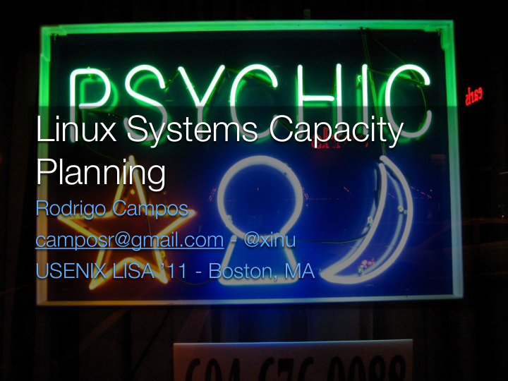 linux systems capacity planning