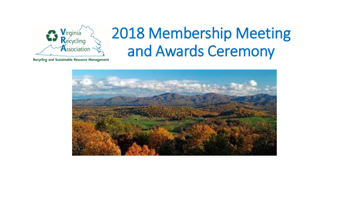 2018 2018 membership meetin ing and awards ceremony thank
