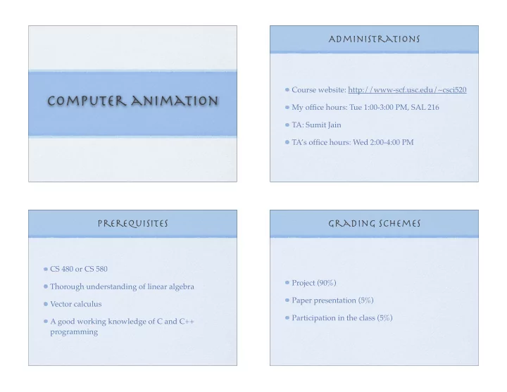 computer animation