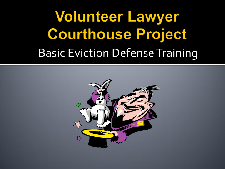 basic eviction defense training