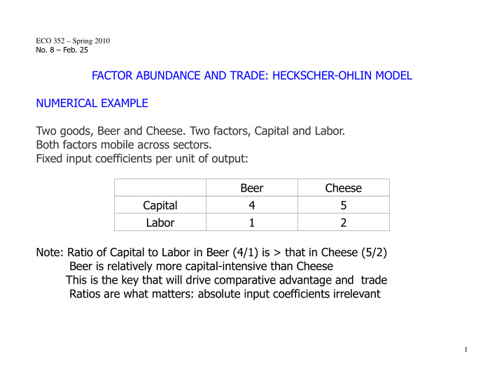 factor abundance and trade heckscher ohlin model