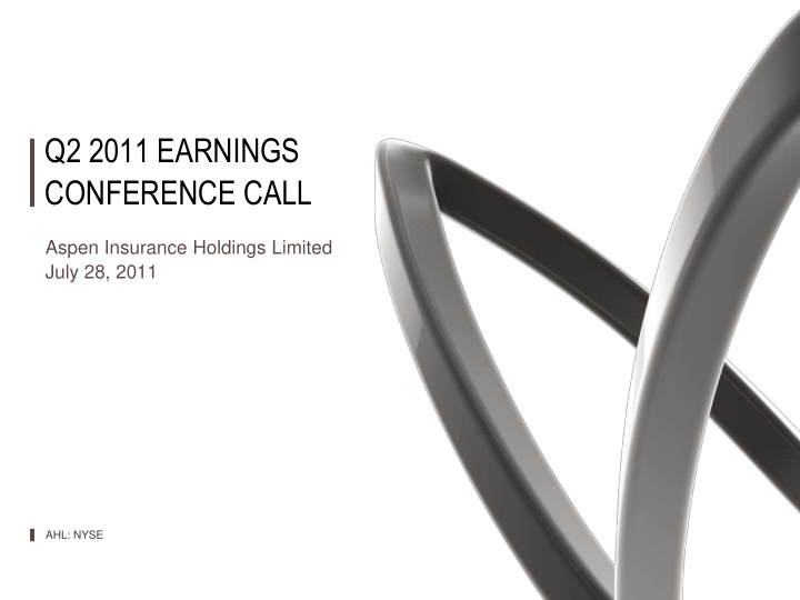q2 2011 earnings conference call