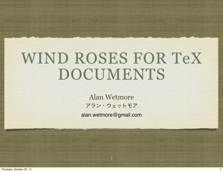 wind roses for tex documents
