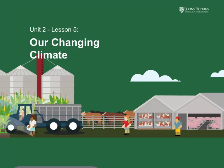 our changing climate