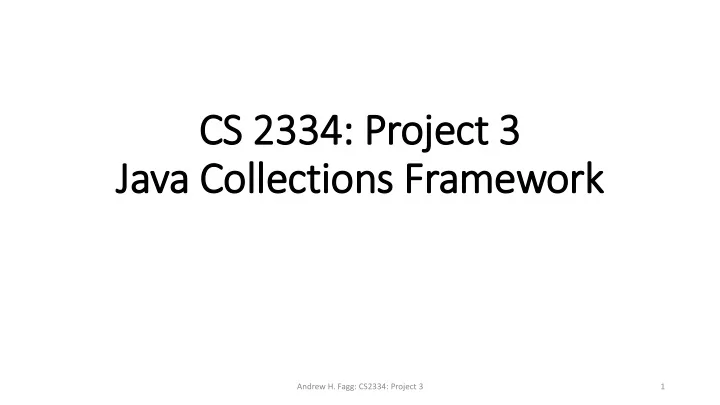 cs 2334 proje ject 3