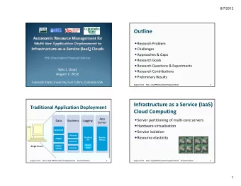 Outline  Research Problem Research Problem  Challenges  Approaches &amp; Gaps PHD