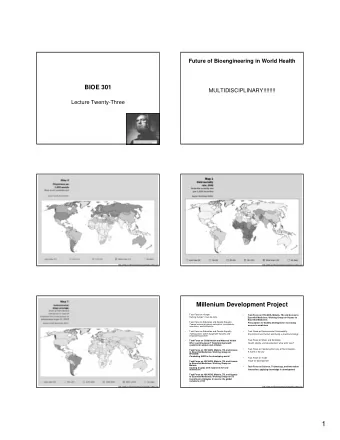 1  Investment and Policy Clusters  What Role is Bioengineering Playing?    Health systems: