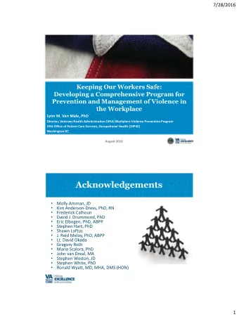 Acknowledgements    Molly Amman, JD    Kim Anderson-Drevs, PhD, RN    Frederick Calhoun