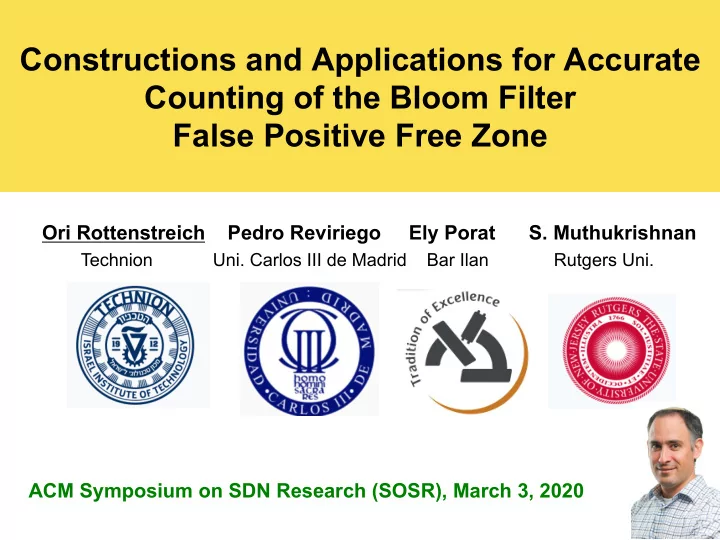 constructions and applications for accurate counting of