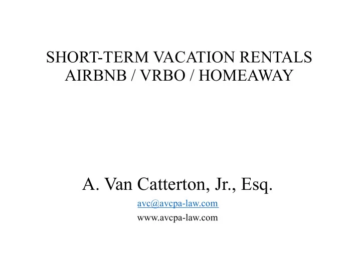 a van catterton jr esq