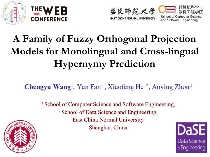 a family of fuzzy orthogonal projection models for