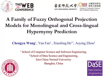A Family of Fuzzy Orthogonal Projection  Models for Monolingual and Cross-lingual  Hypernymy