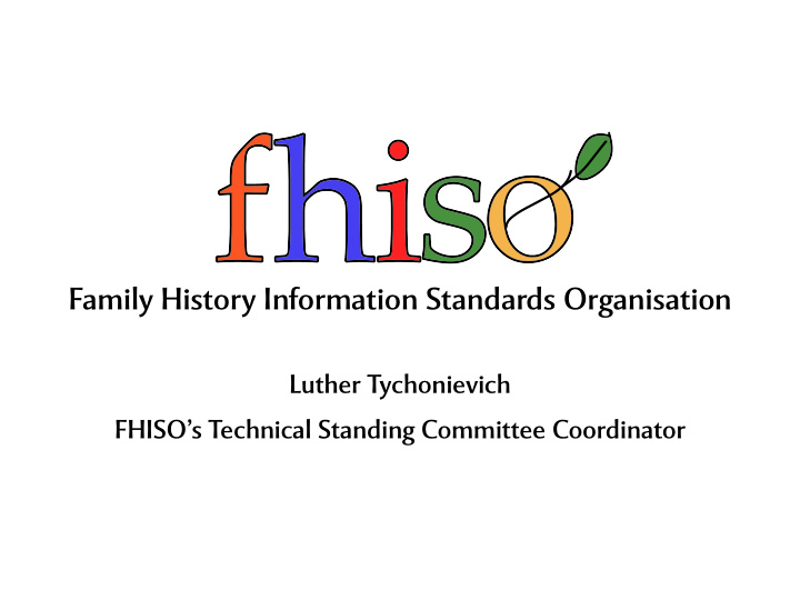 family history information standards organisation