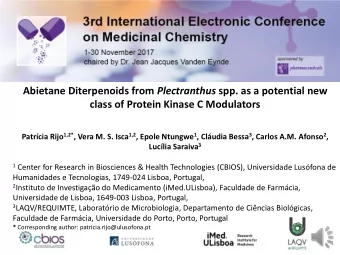 Abietane Diterpenoids from Plectranthus spp. as a potential new  class of Protein Kinase C
