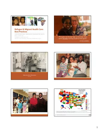 Refugee &amp; Migrant Health Care:  Best Practices  ISTM INTERNATIONAL CONFERENCE ON MIGRATION