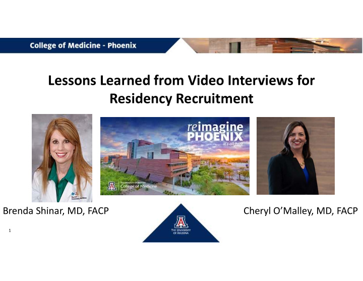 lessons learned from video interviews for residency