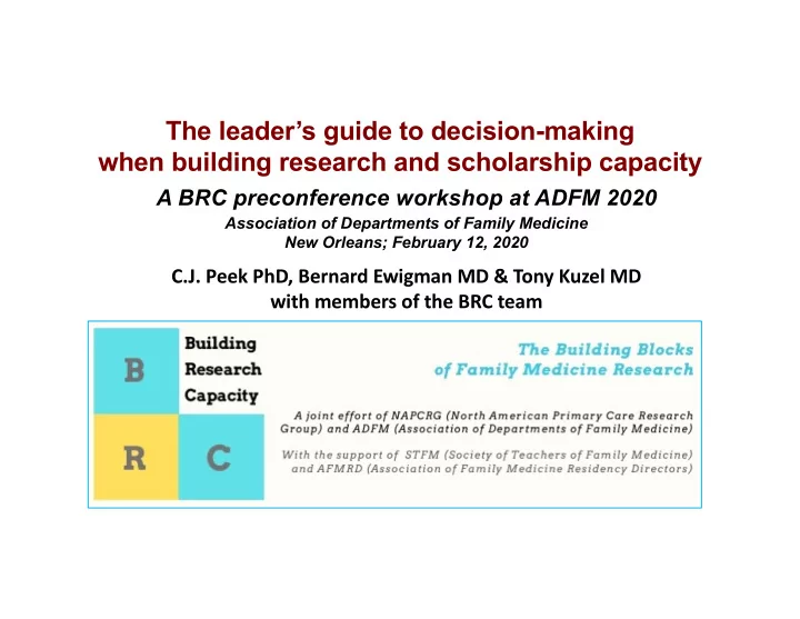 the leader s guide to decision making when building