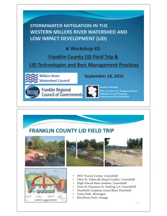 FRANKLIN  COUNTY  LID  FIELD  TRIP   JWO  Transit  Center,  Greenfield