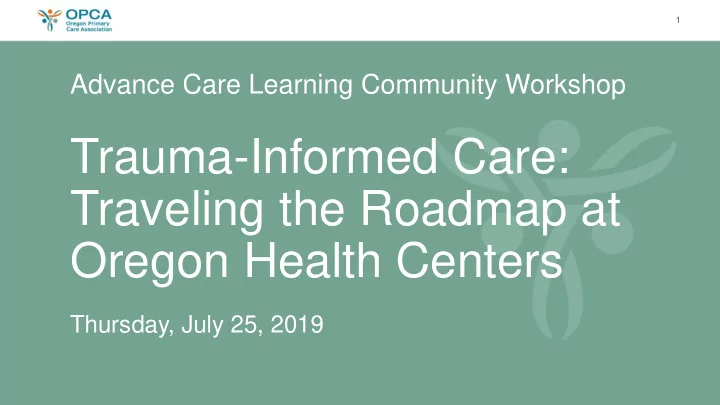 traveling the roadmap at