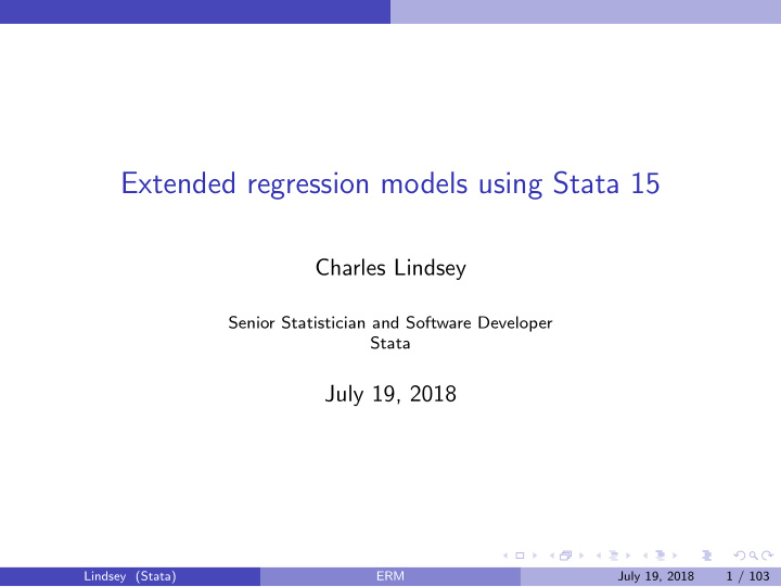 extended regression models using stata 15