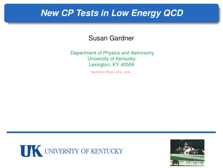 new cp tests in low energy qcd