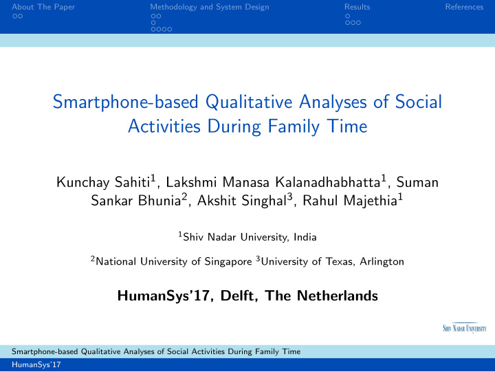 smartphone based qualitative analyses of social